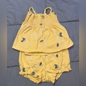 18m girls little co matching lemon set